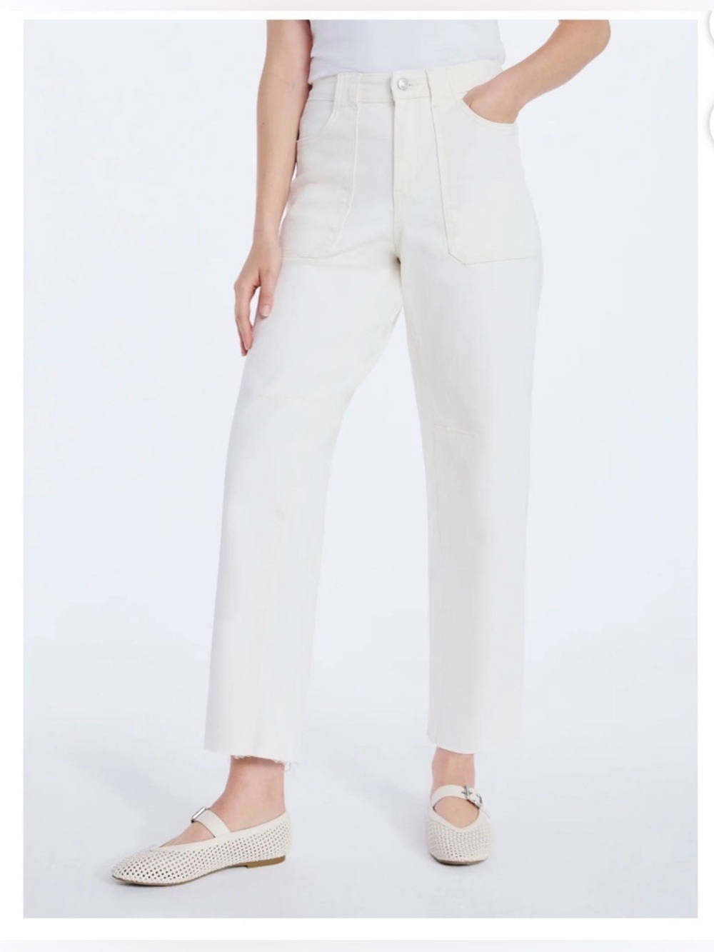 Free Assembly Women's Cropped Carpenter Barrel Jeans 10